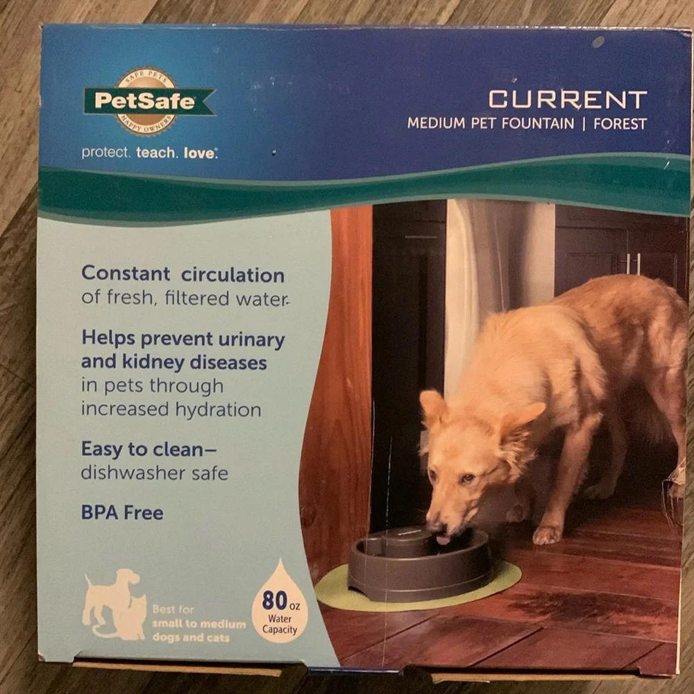 Pet filtered water bowl